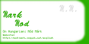 mark mod business card