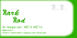 mark mod business card